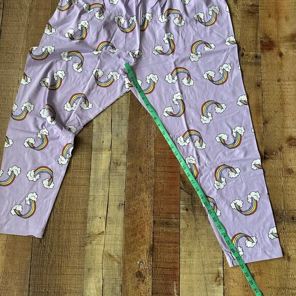 ASOS Rainbow Cloud Pajama Set Womens Loungewear Short Sleeve Top & leggings - Picture 6 of 10